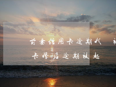 前妻信用卡逾期我會被判刑嗎(老公婚前信用卡,婚后逾期被起訴會坐牢嗎?)