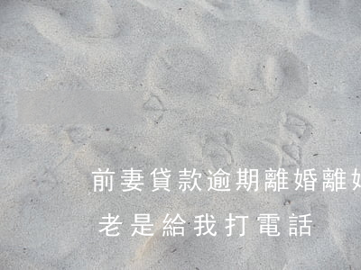 前妻貸款逾期離婚 離婚后前妻貸款逾期沒還老是給我打電話