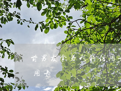 前男友拿着我的信用卡不还(前男友用我的信用卡)