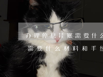 办理停息挂账需要什么材料-办理停息挂账需要什么材料和手续