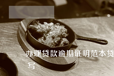 办理贷款逾期证明范本(贷款逾期承诺书怎么写)