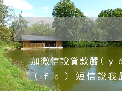 加微信說貸款嚴(yán)重逾期(信用貸發(fā)短信說我嚴(yán)重逾期)