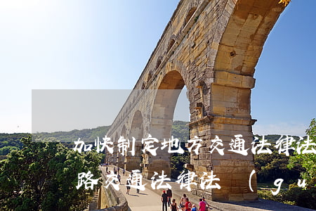 加快制定地方交通法律法規(guī)(道路交通法律法規(guī))