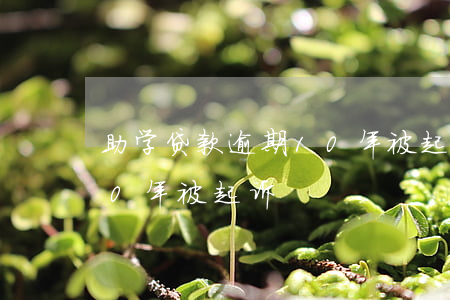 助学贷款逾期10年被起诉（助学贷款逾期10年被起诉）