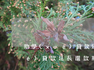 助學(xué)貸款延期和逾期(助學(xué)貸款延長還款期限)