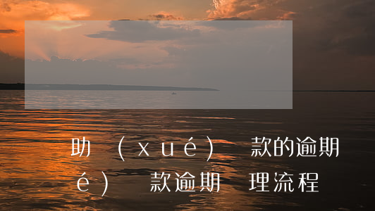 助學(xué)貸款的逾期記錄(助學(xué)貸款逾期處理流程)