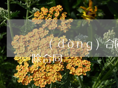 勞動(dòng)合同解除補(bǔ)償(解除合同賠償)