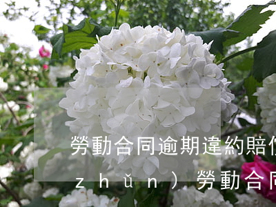 勞動合同逾期違約賠償標(biāo)準(zhǔn)(勞動合同逾期違約賠償標(biāo)準(zhǔn))