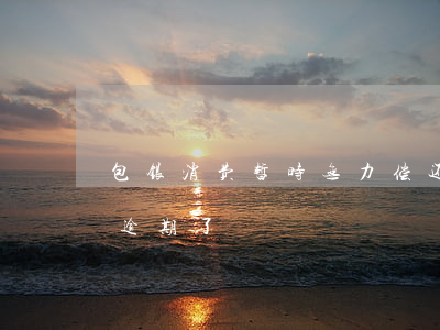 包银消费暂时无力偿还 包银消费没有贷说我逾期了