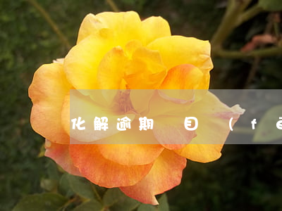 化解逾期項目風(fēng)險