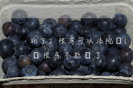 北京2限房可以法院執(zhí)行嗎(北京兩限房不能賣了)