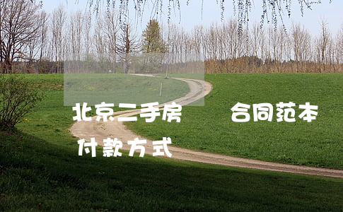 北京二手房買賣合同范本（價(jià)格及付款方式）