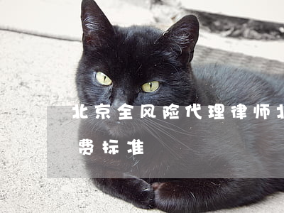 北京全风险代理律师(北京全风险代理律师收费标准)
