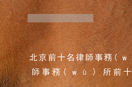 北京前十名律師事務(wù)所名稱(北京律師事務(wù)所前十名的是哪個)