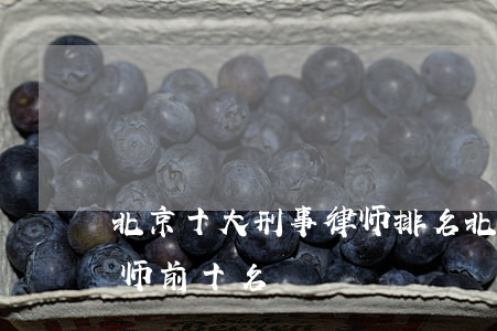 北京十大刑事律师排名(北京最厉害的刑事律师前十名)