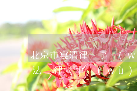 北京市宴清律師事務(wù)所怎么樣(北京法暢律師事務(wù)所)