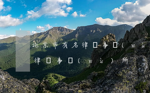 北京市有名律師事務(wù)所(北京市有名律師事務(wù)所)