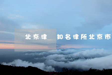 北京律師知名律所(北京市有名律師所)