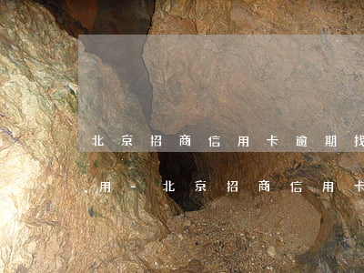 北京招商信用卡逾期找誰協(xié)商管用-北京招商信用卡逾期找誰協(xié)商管用呢