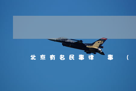 北京有名民事律師事務(wù)所