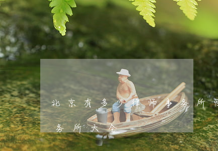 北京有多少律师事务所 百度网盘(北京律师事务所大全)