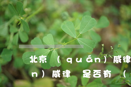北京權(quán)威律師(北京權(quán)威律師是否有關(guān)系)