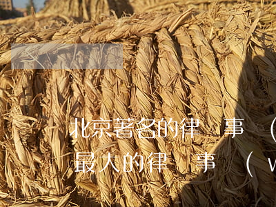 北京著名的律師事務(wù)所有哪家(北京最大的律師事務(wù)所是哪一家)