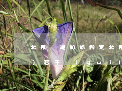 北京違建如何界定(北京市違法建設(shè)若干規(guī)定解讀)