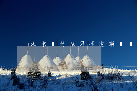 北京銀行信用卡逾期記錄