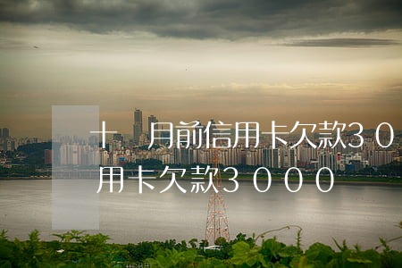 十個月前信用卡欠款30000-十年前信用卡欠款3000