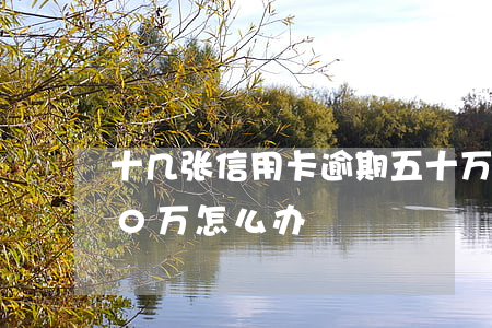十几张信用卡逾期五十万（多张信用卡逾期20万怎么办）