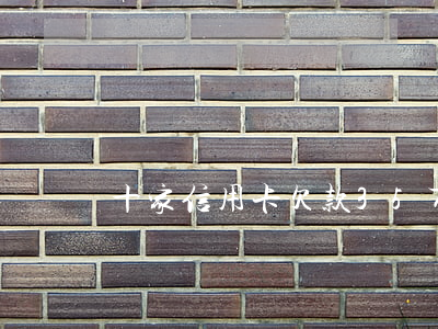 十家信用卡欠款35万全部逾期了