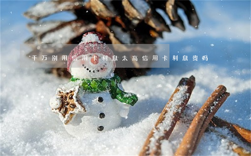 千万别用信用卡,利息太高（信用卡利息贵吗）