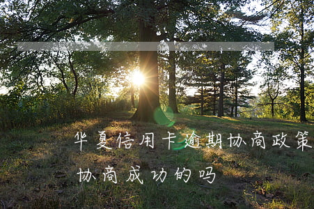 华夏信用卡逾期协商政策(华夏信用卡逾期有协商成功的吗)
