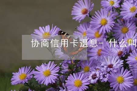 协商信用卡退息-什么叫信用卡退息