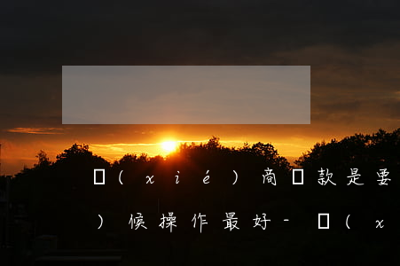 協(xié)商還款是要在什么時(shí)候操作最好-協(xié)商還款一般幾天好