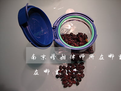 南京婚姻律师所在哪里(南京律师事务所地址在哪里)