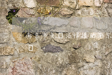 南京市免費法律援助(南京市免費法律援助電話)