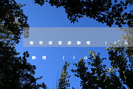 南京征信逾期修復(fù)公司(個人征信逾期修復(fù))