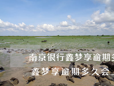 南京银行鑫梦享逾期多久会上门-南京银行鑫梦享逾期多久会上门催收
