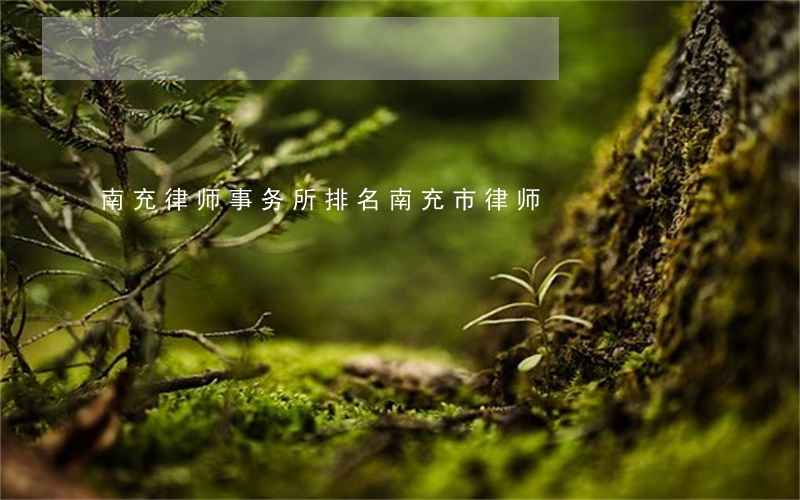 南充律师事务所排名(南充市律师)