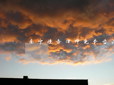 南宁债务律师免费咨询（南宁本地找债务律师）