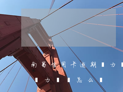 南昌信用卡逾期無力償還(銀行信用卡逾期了無力償還怎么辦)