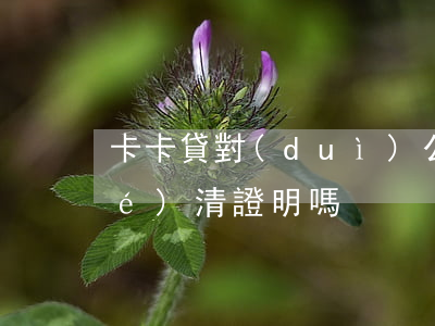 卡卡貸對(duì)公還款后能出結(jié)清證明嗎