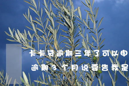 卡卡贷逾期三年了可以申请免息嘛-卡卡贷逾期3个月说要告我是不是真的