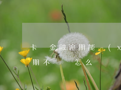 卡爾金融逾期能協(xié)商(卡爾金融逾期不還會怎么樣)