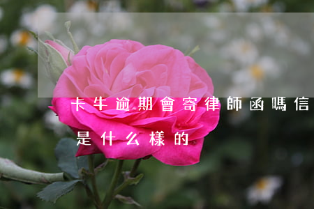 卡牛逾期會寄律師函嗎(信用卡逾期寄律師函是什么樣的)