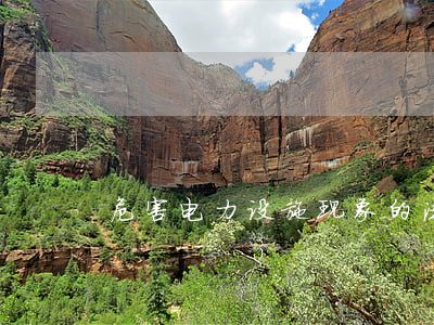 危害电力设施现象的法律透视