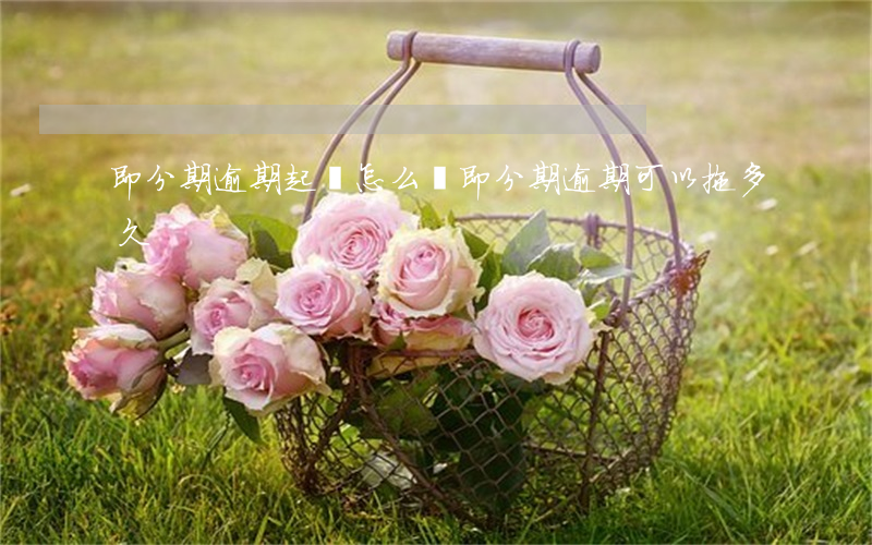 即分期逾期起訴怎么辦 即分期逾期可以拖多久