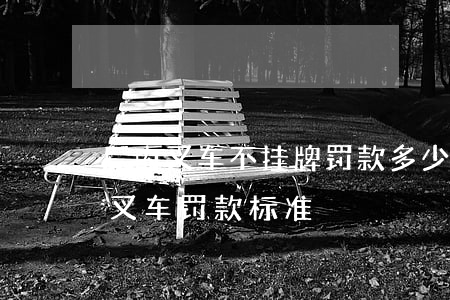 厂内叉车不挂牌罚款多少钱(市场监督管理局叉车罚款标准)